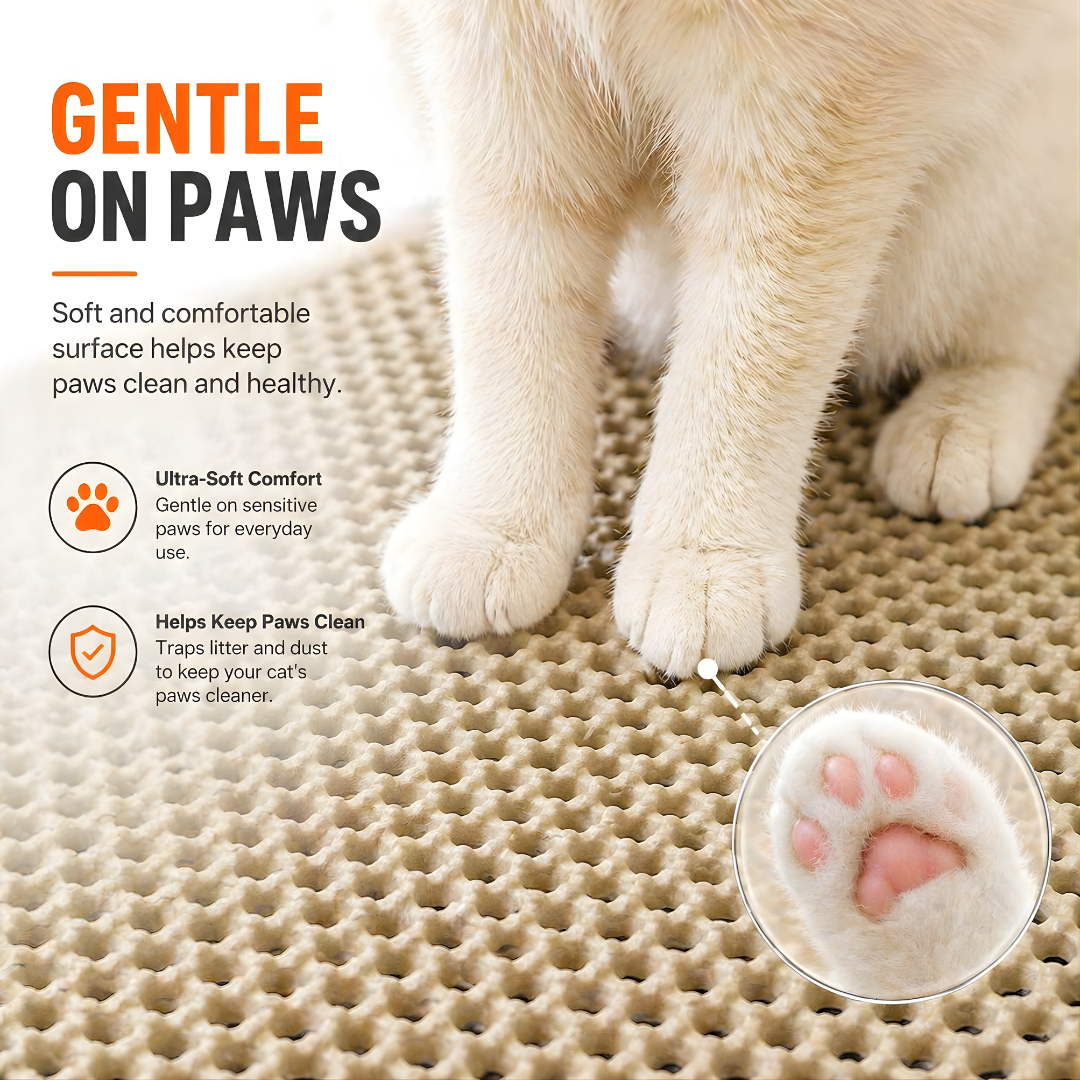 Khaki Litter Pad Waterproof Double Layer Non Slip Easy Clean Pet Mat