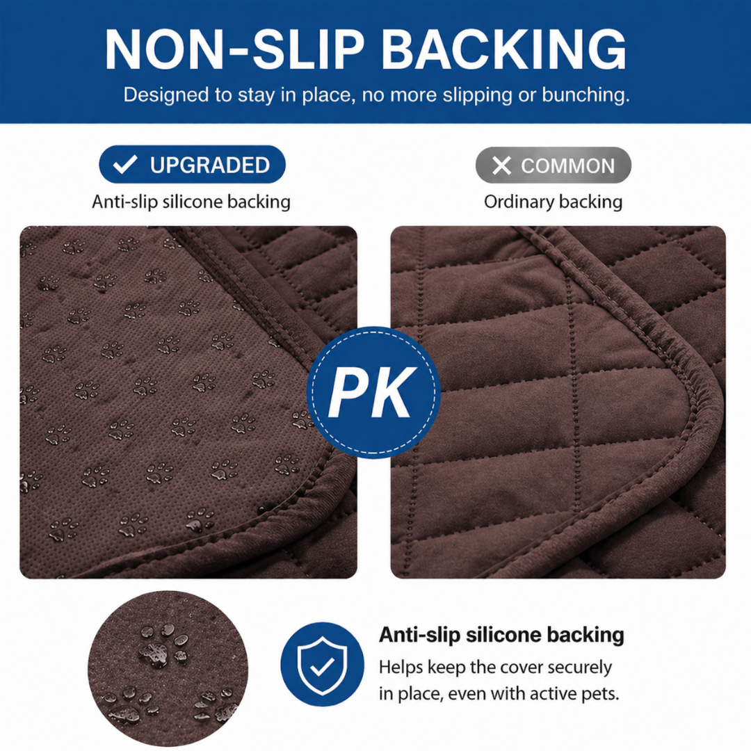 Chocolate Multi-Use Pet Mat Waterproof Non-Slip Blanket for Furniture and Floor