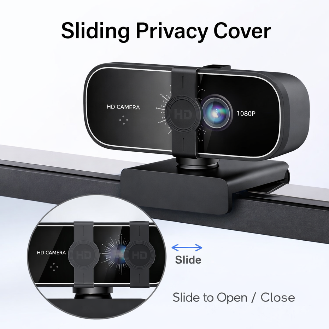 4K Webcam with Microphone Auto Zoom USB Plug and Play with Remote Control Privacy Cover for PC Laptop
