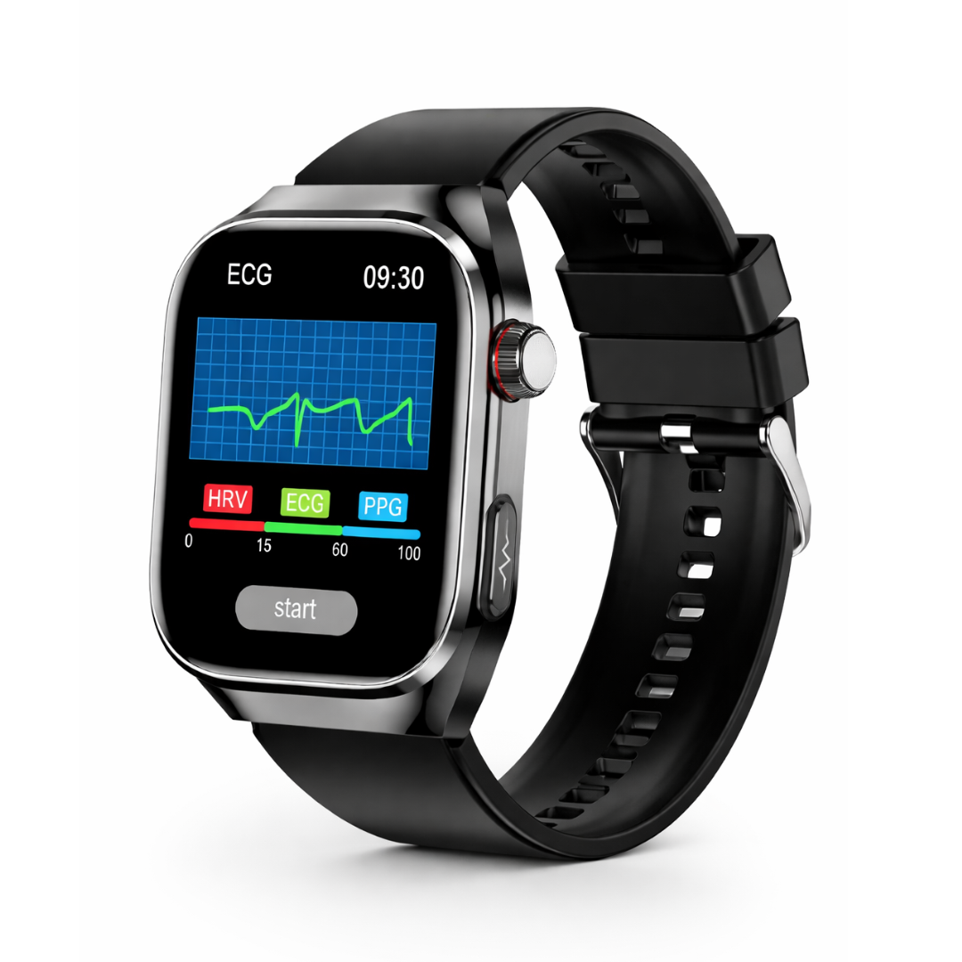 Smart Fitness Watch with AMOLED Display, Heart Rate Tracking, Bluetooth Call, Waterproof