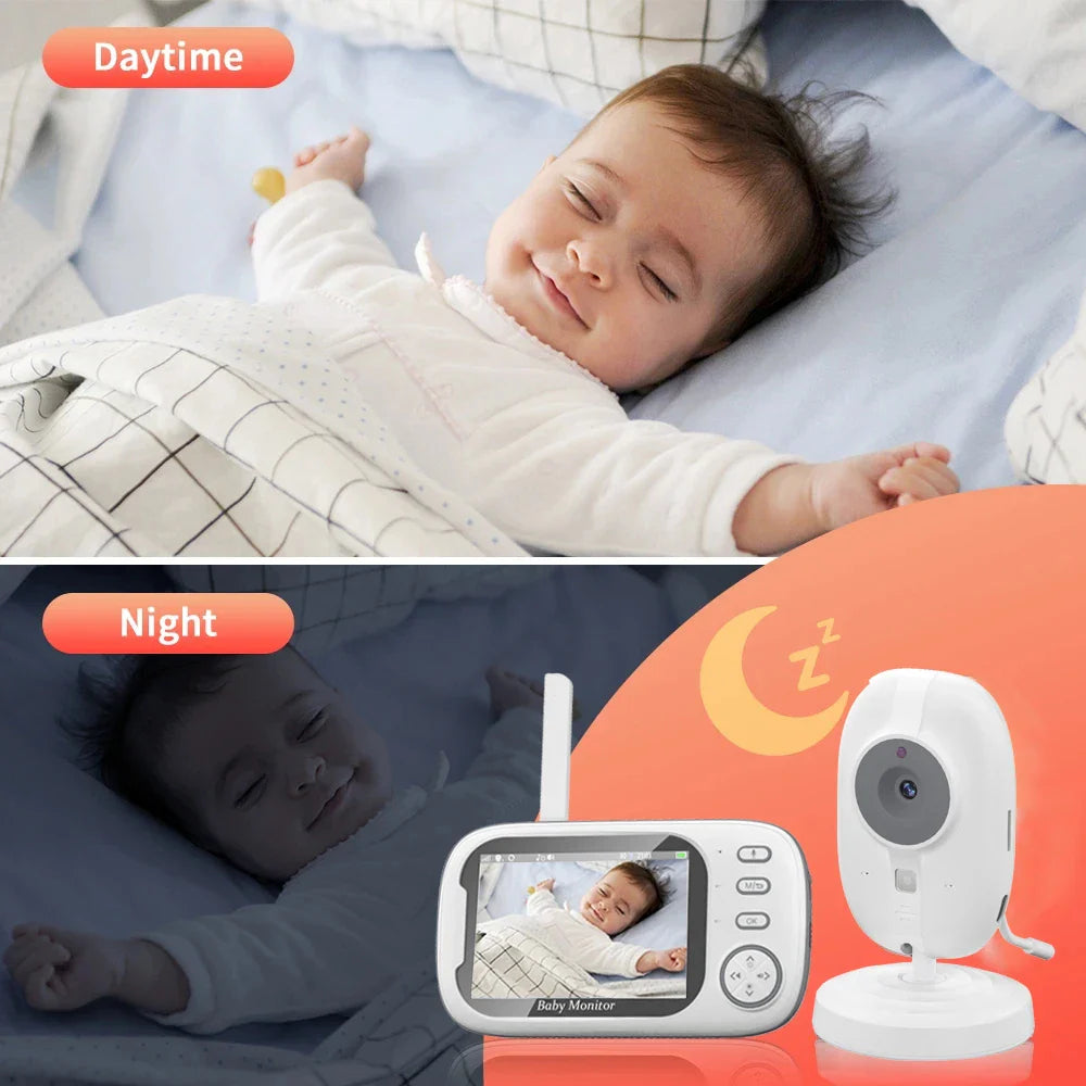 Wireless 3.5" Video Monitor with Two-Way Talk and Adjustable Camera Angle