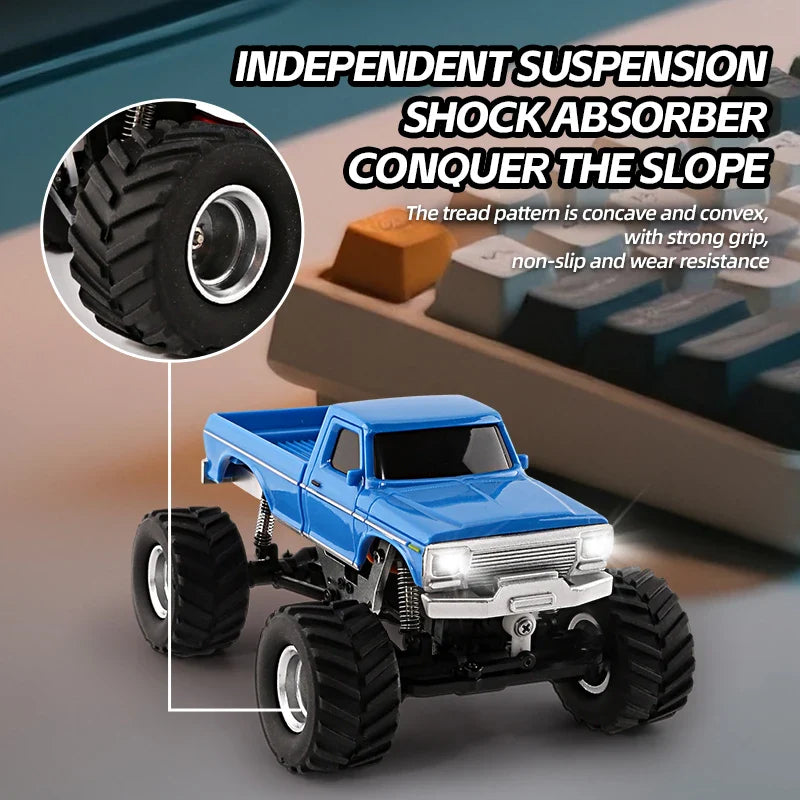 1:36 4WD Mini RC Off Road Monster Truck with LED Lights