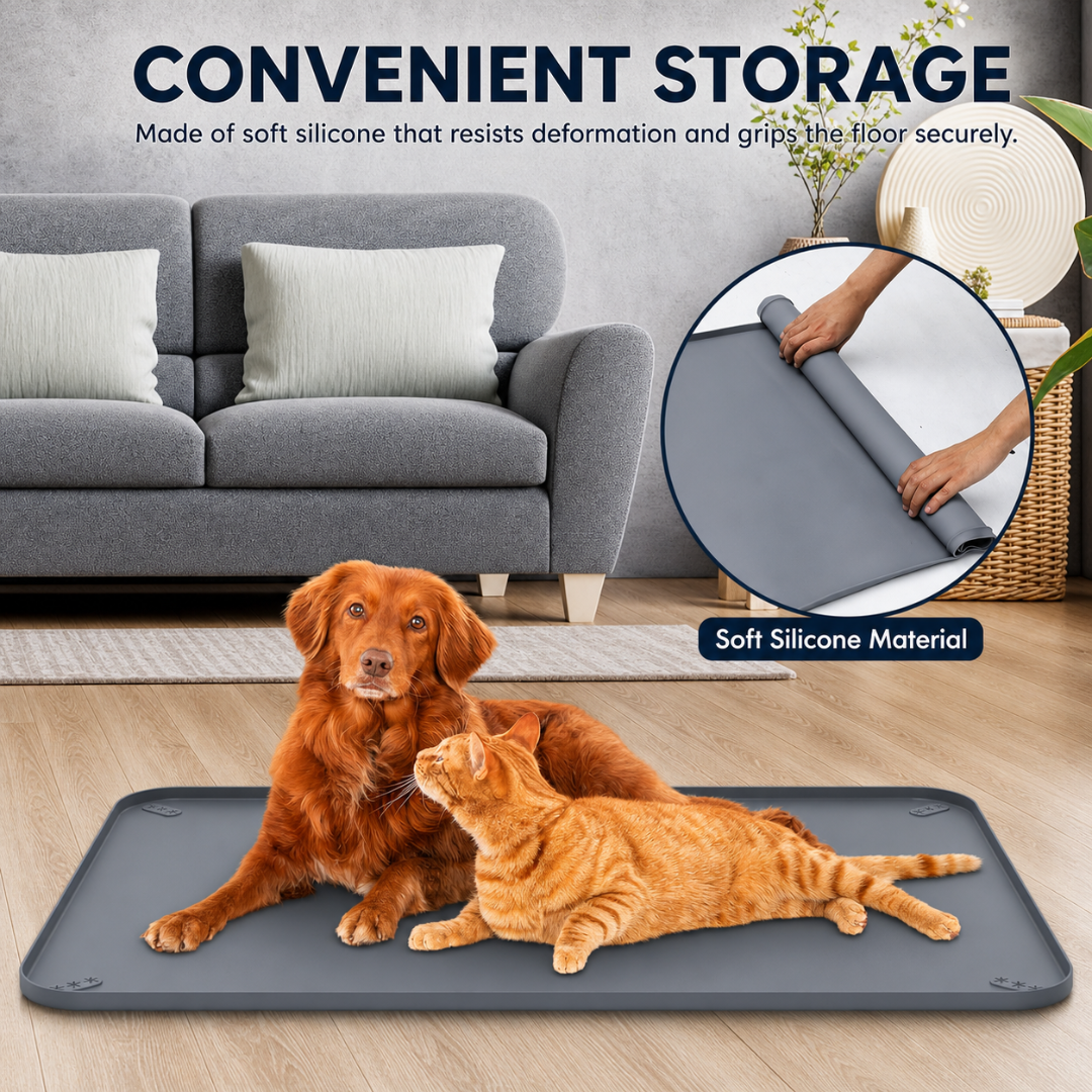 Silicone Pet Training Pad Holder Waterproof Tray with Raised Edge for Dogs