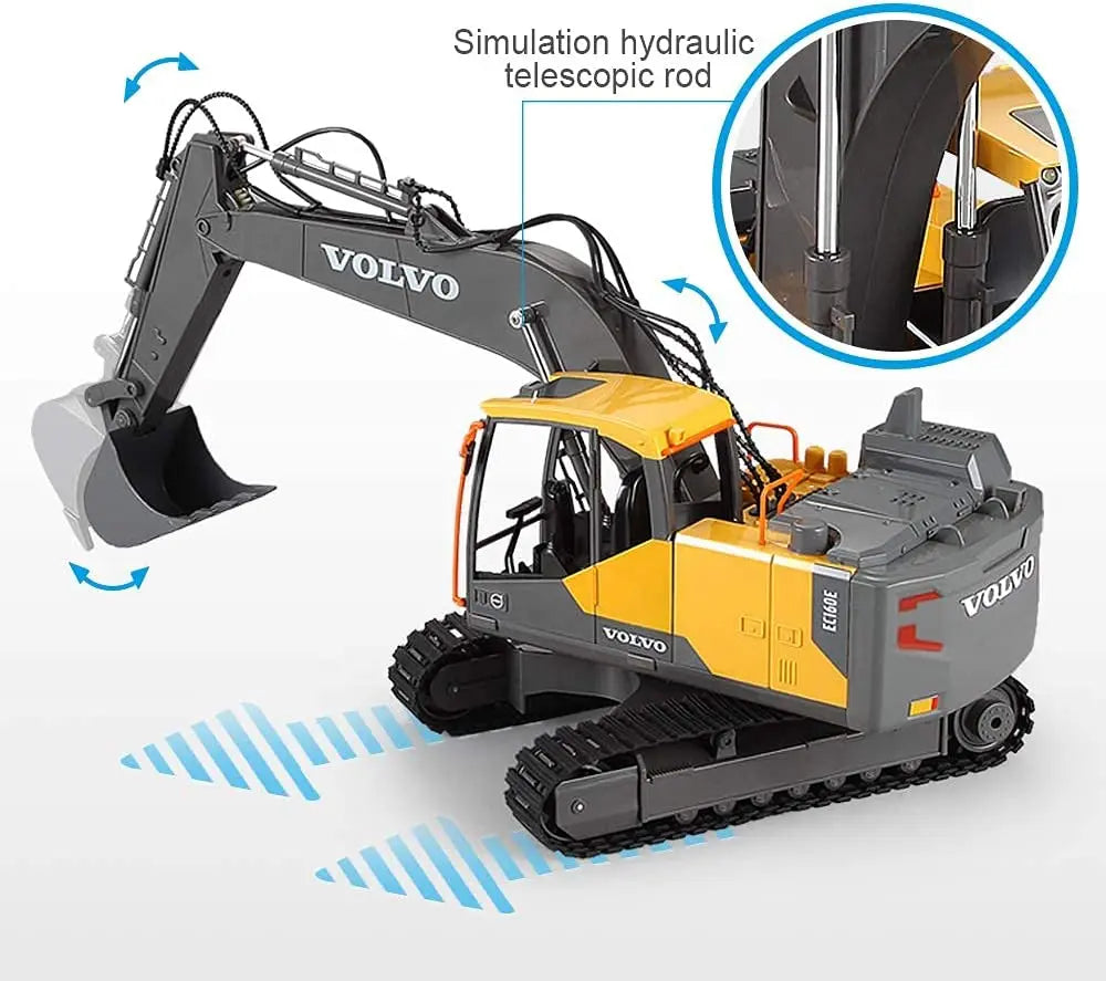 1/16 Remote Control Excavator 17CH 2.4G Crawler Construction Vehicle