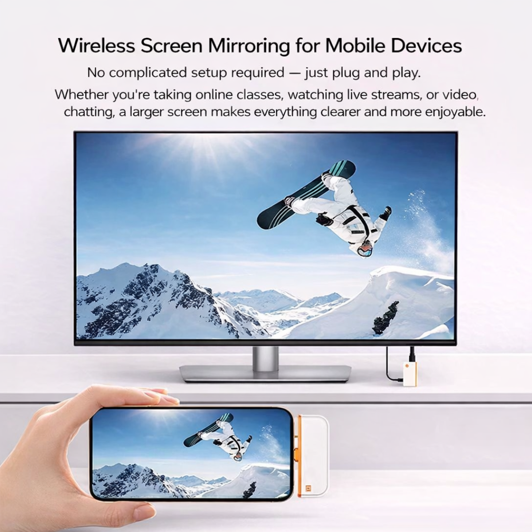 USB-C Wireless HDMI Adapter 1080P Transmitter Receiver 50M Display Extender for Laptop Phone TV