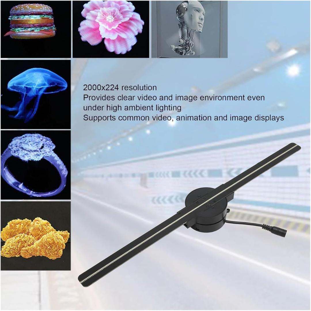 3D LED Hologram Display Fan 42cm WiFi Advertising Projector with Remote Control