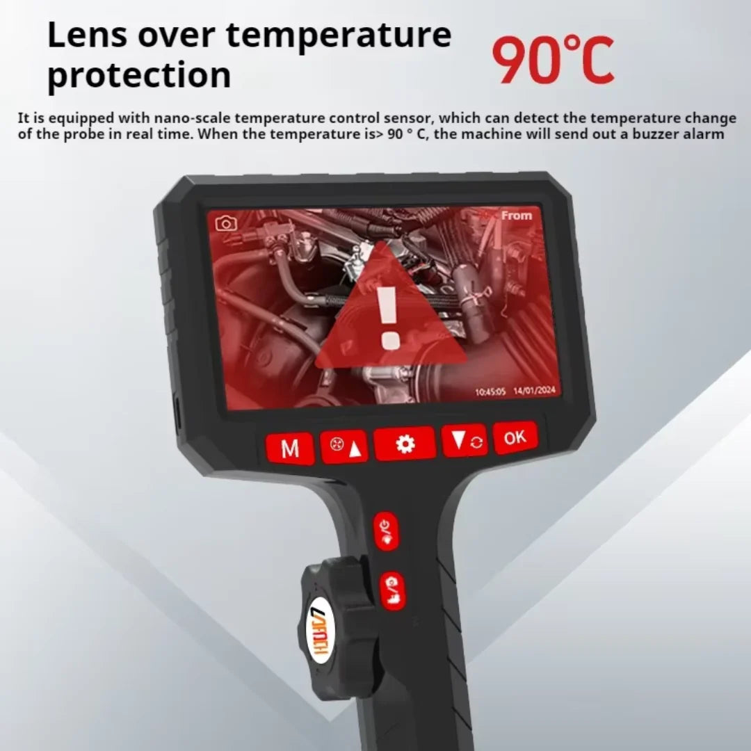 3.9mm Industrial Endoscope Inspection Camera with 5 Inch IPS Display and Rotary Probe