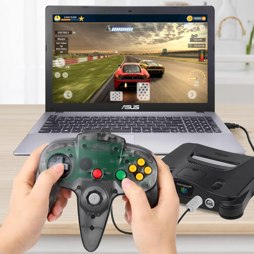 2PCS Wired Gamepad Controllers Compatible with N64 Console Retro Gaming Joystick