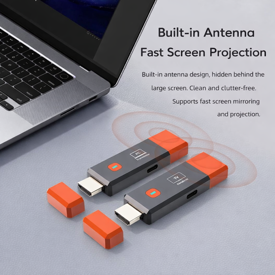 Portable Wireless HDMI Display Adapter 1080P Transmitter Receiver for Laptop PC to Monitor Projector