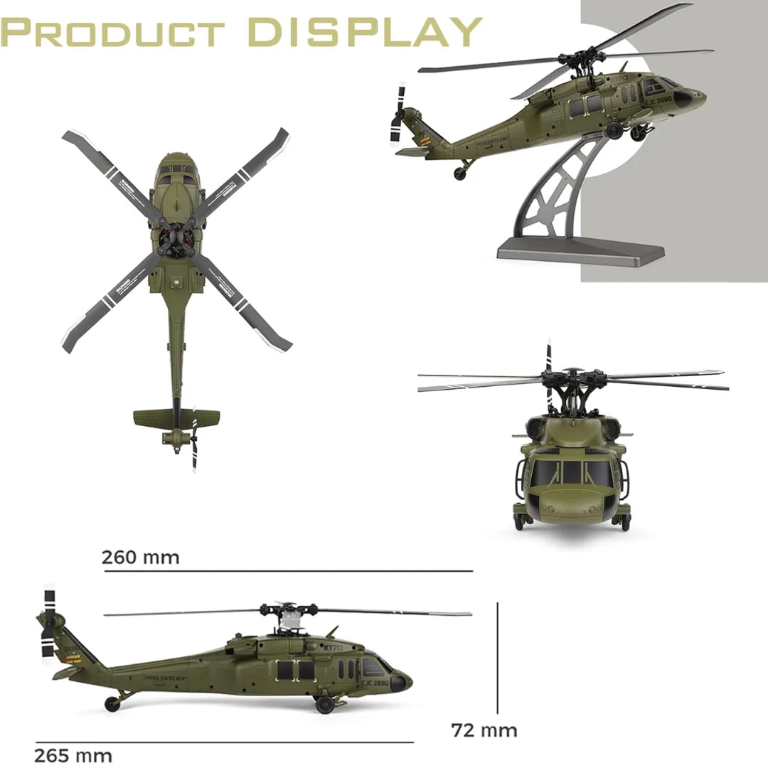 Remote Control Helicopter 4 Channel Brushless Motor with USB Charging