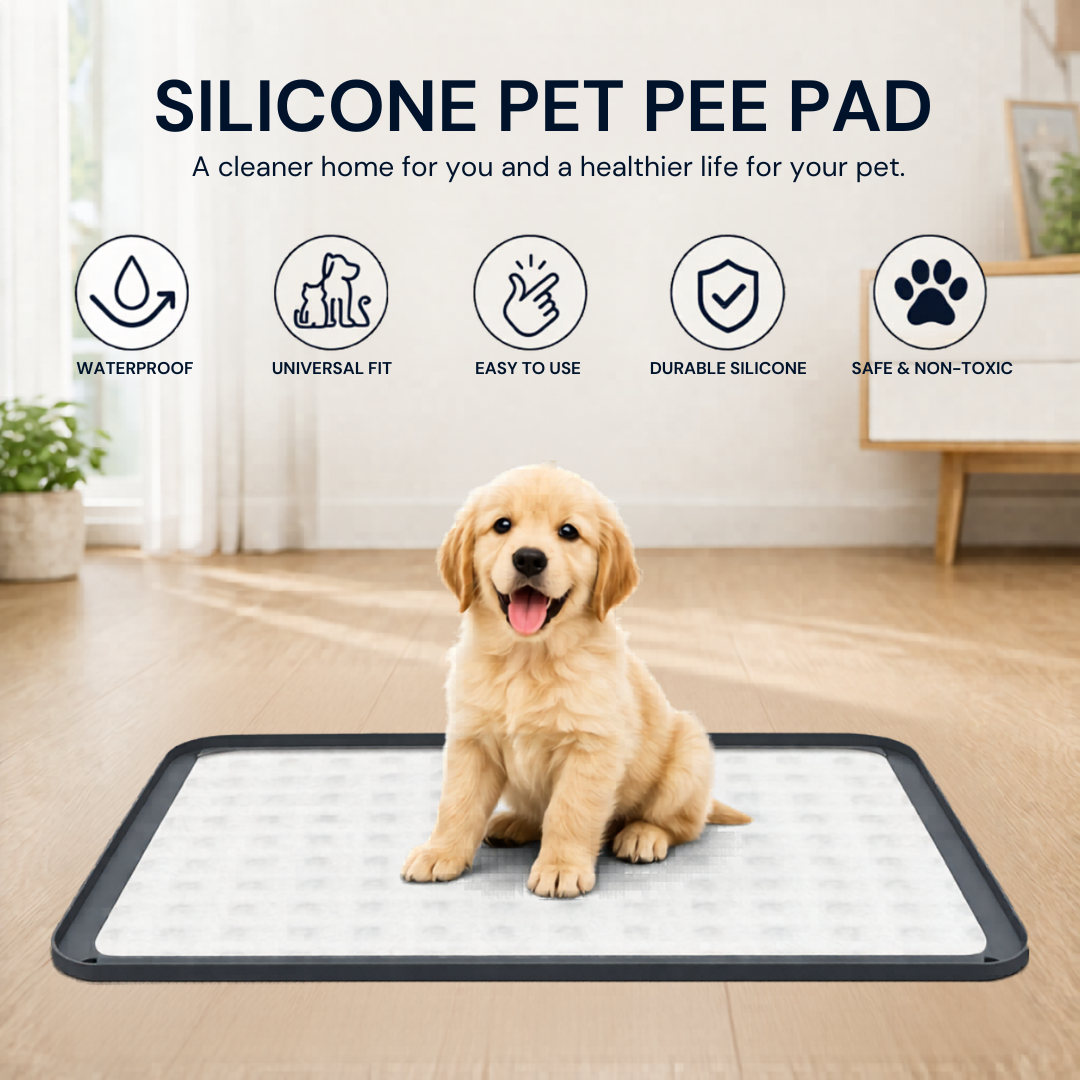 Silicone Pet Training Pad Holder Waterproof Tray with Raised Edge for Dogs