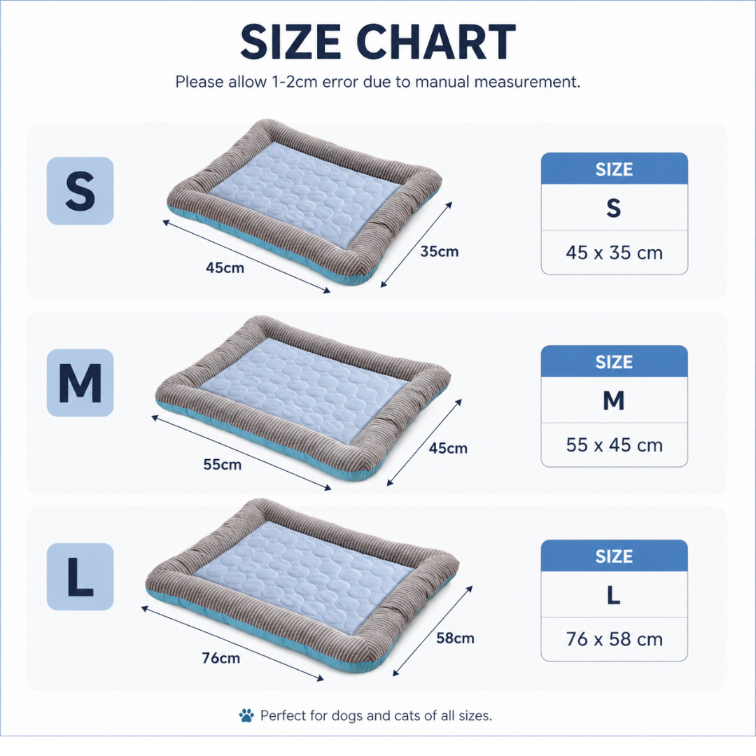 Breathable Pet Cooling Mat Lightweight Soft Cushion for Cats and Dogs