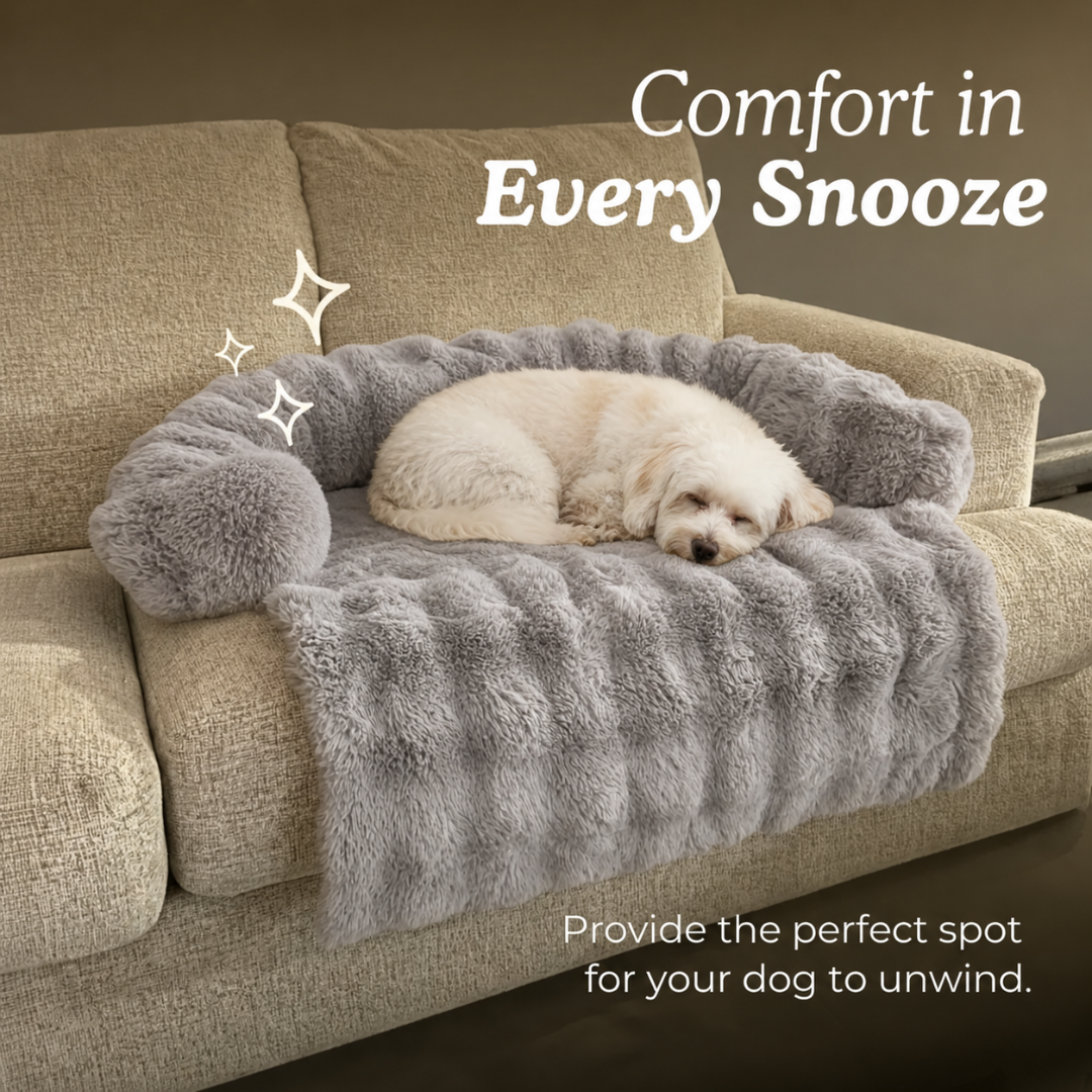 Grey Pet Cushion Mat Soft Plush Pad for Cats and Small to Medium Dogs Indoor Use