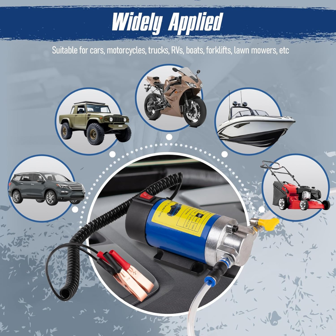 12V Electric Oil Transfer Pump Portable Fuel and Liquid Transfer Pump 1-4L per Minute