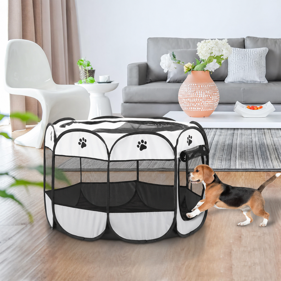 Foldable Pet Playpen Oxford Cloth Portable Pet Tent Fence for Cats and Small Dogs