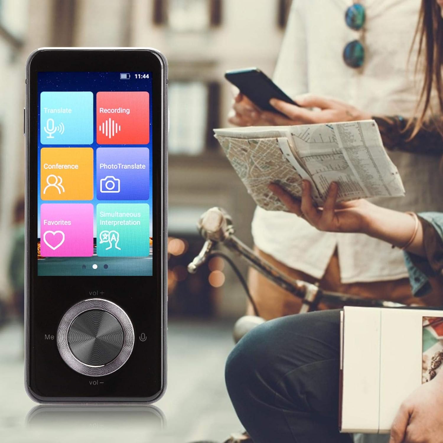 Portable Real Time Language Translator with Touch Screen Recording and Multi Language Support