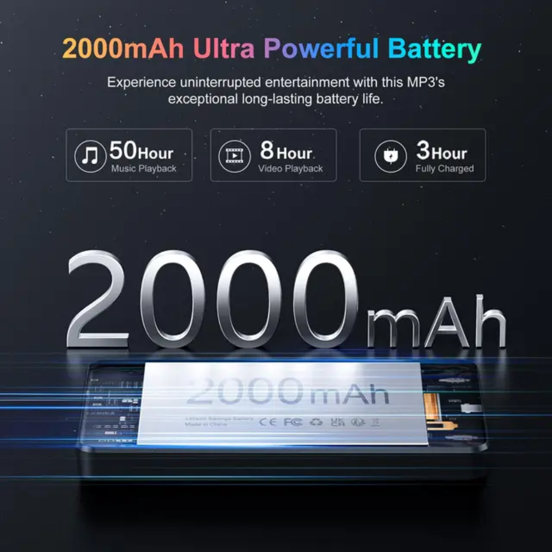 80GB MP3 Player with Bluetooth WiFi 4 Inch Touch Screen Camera Music Player