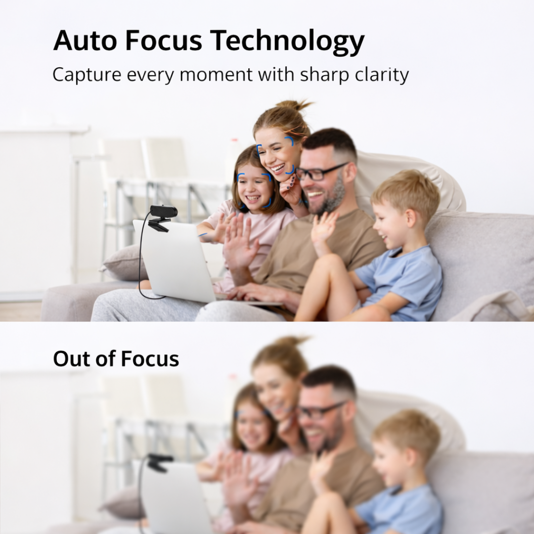 4K Webcam with Microphone Auto Zoom USB Plug and Play with Remote Control Privacy Cover for PC Laptop