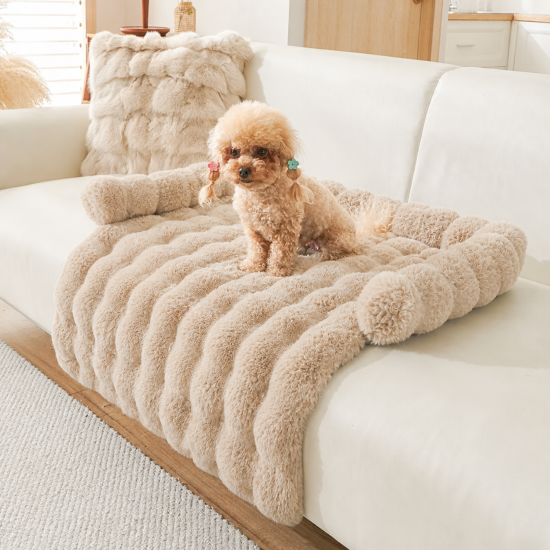 Brown Plush Cushion Pet Mat Soft Bed for Cats and Small to Medium Dogs Machine Washable