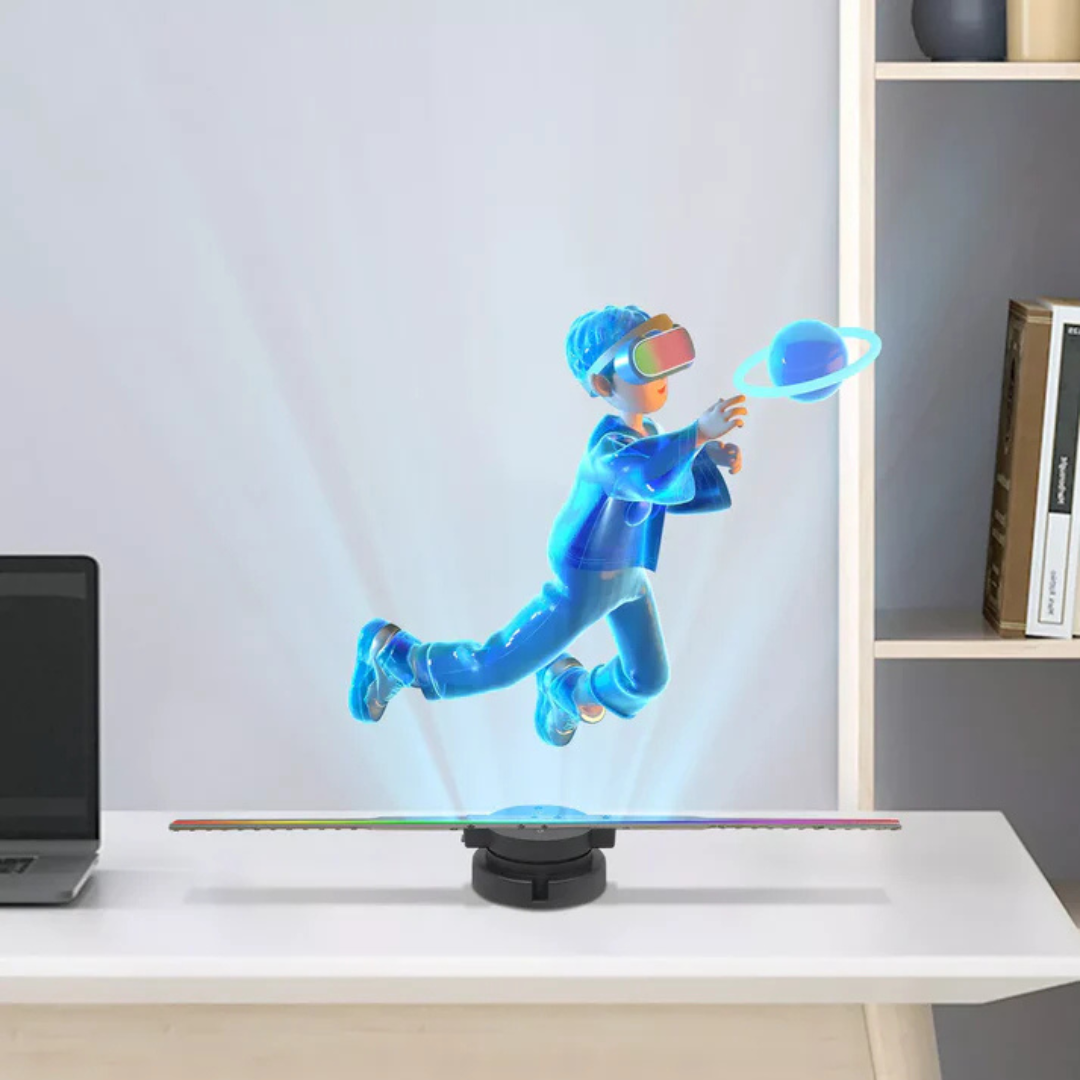 3D LED Hologram Display Fan 42cm WiFi Advertising Projector with Remote Control