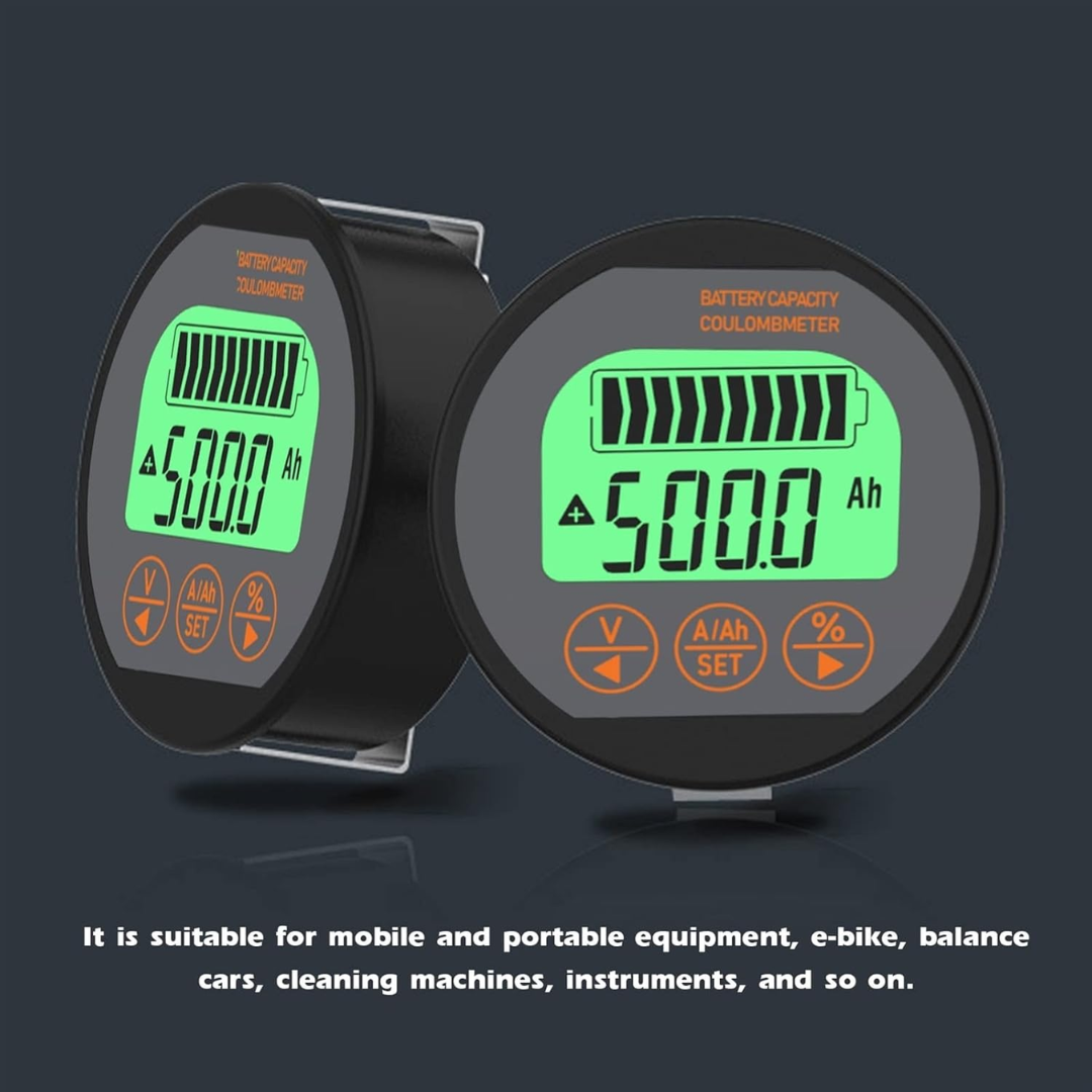 Digital Battery Tester 8-80V Voltage Current Meter Capacity Indicator Coulomb Counter