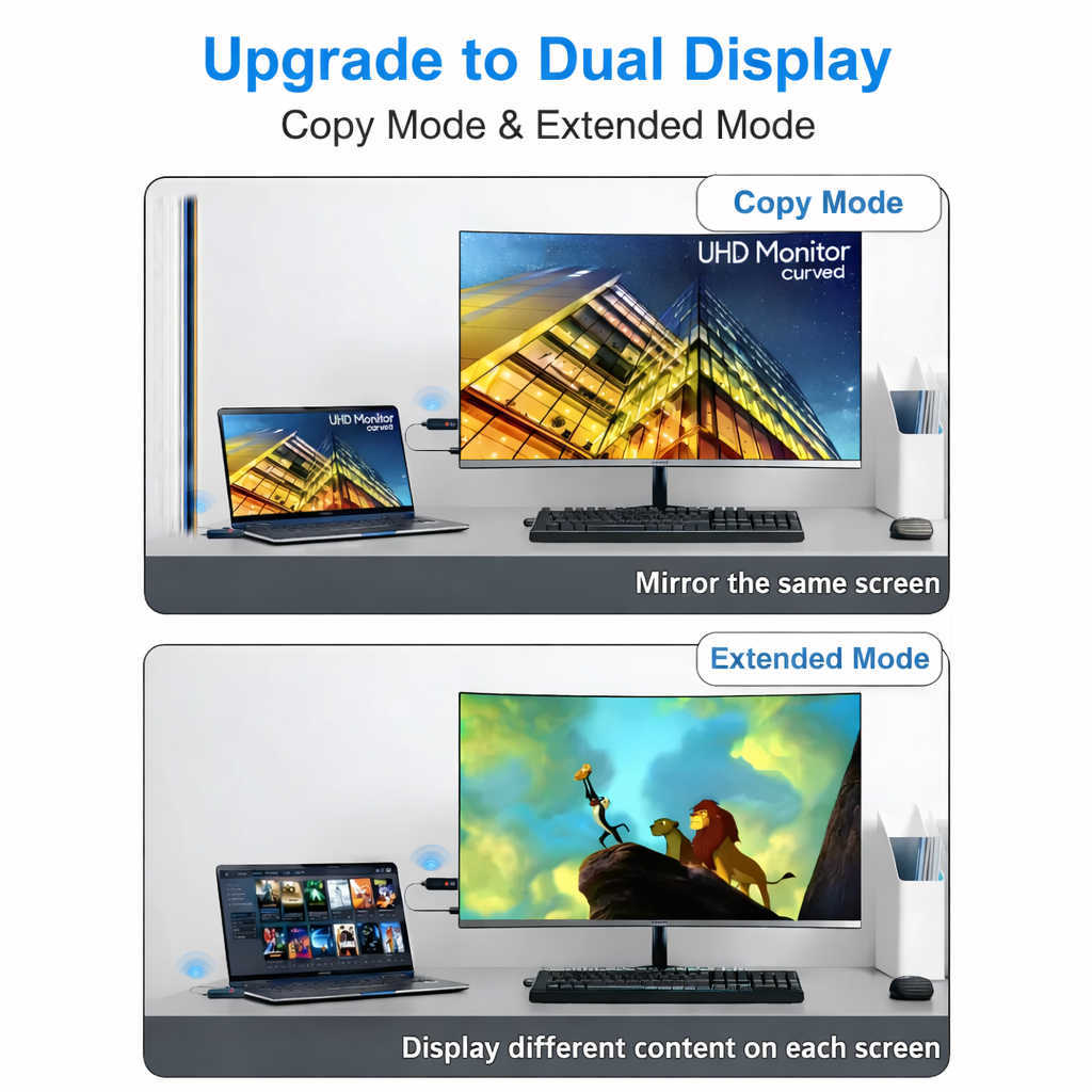 Wireless HDMI Video Transmitter Receiver 1080P Display Extender 50M Range for Laptop PC to TV Projector