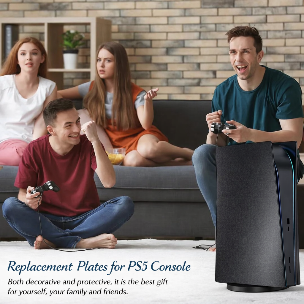 Console Cover Plates Compatible with PS5 Digital Edition Replacement Side Shell Panels