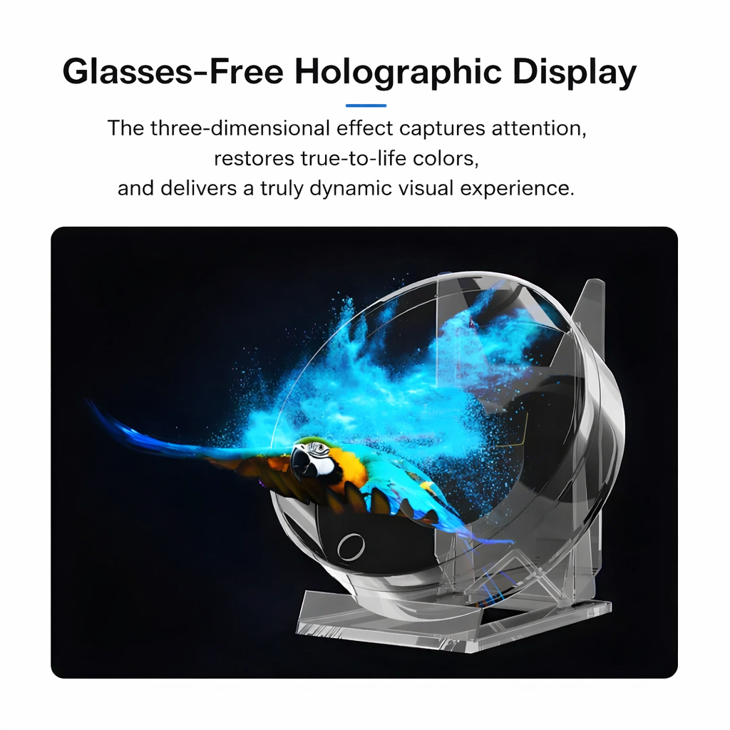 3D Hologram LED Display Fan Desktop Advertising Machine with Remote Control Stand
