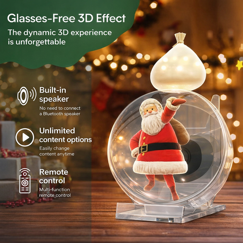 3D Hologram LED Display Fan Desktop Advertising Machine with Remote Control Stand