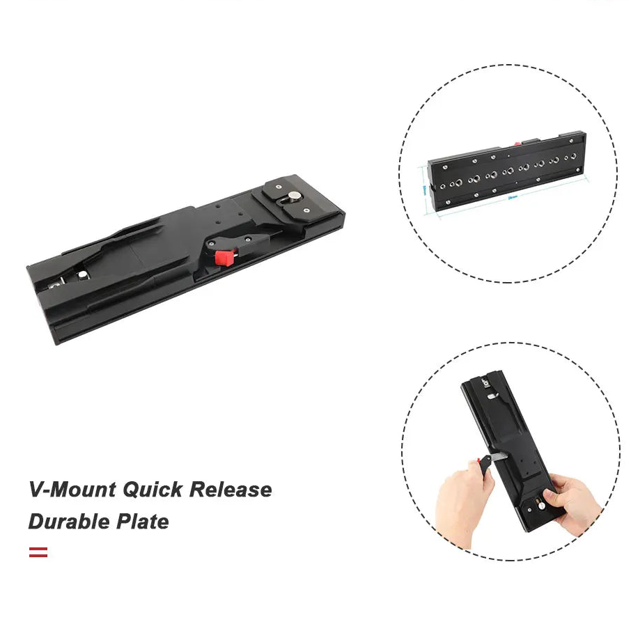 Heavy Duty VCT-14 Tripod Mount Plate with Quick Release Lock for Video Camera Rigs