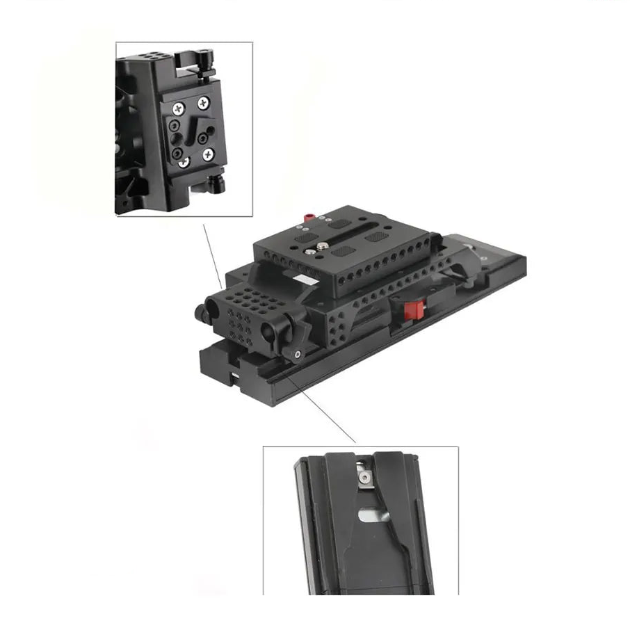 Heavy Duty VCT-14 Tripod Mount Plate with Quick Release Lock for Video Camera Rigs