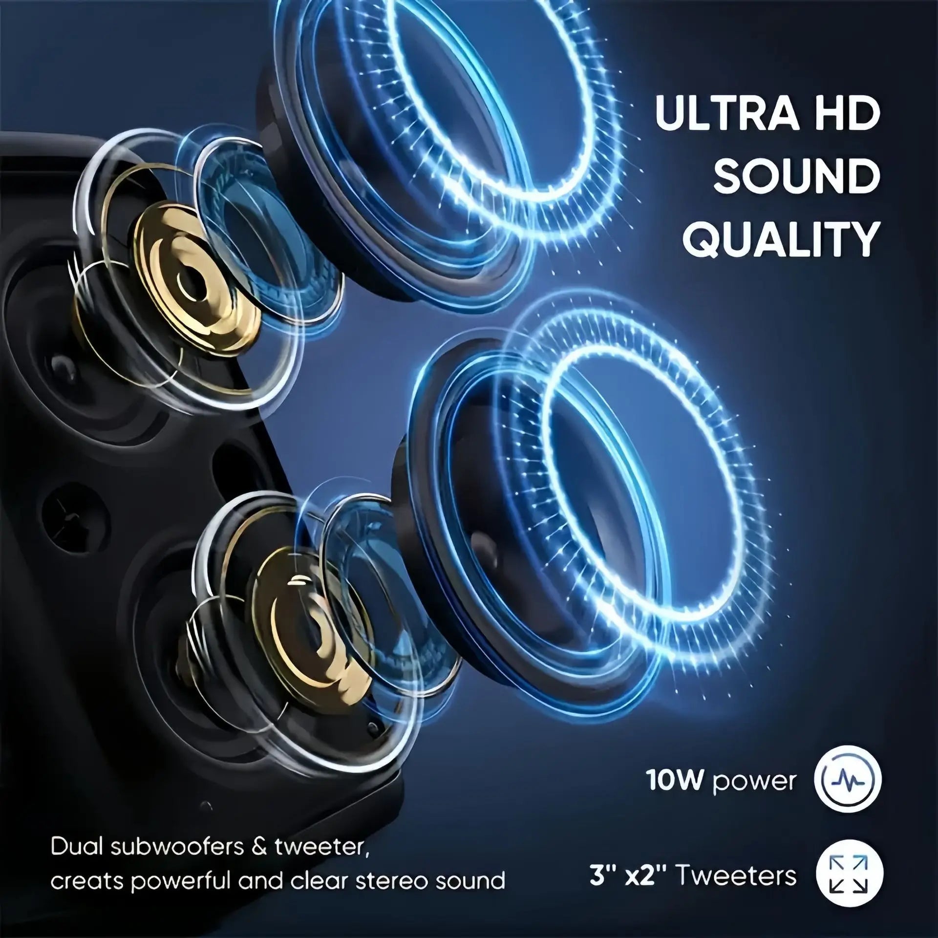 Portable Bluetooth Karaoke Speaker with Wireless Microphone LED Light FM Radio