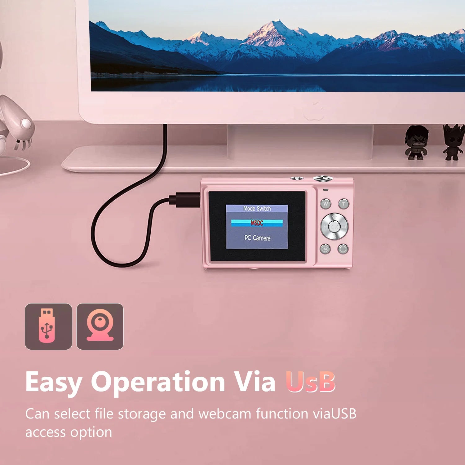 4K Digital Camera with Autofocus 16X Zoom and 2.8 Inch Screen for Photography and Video