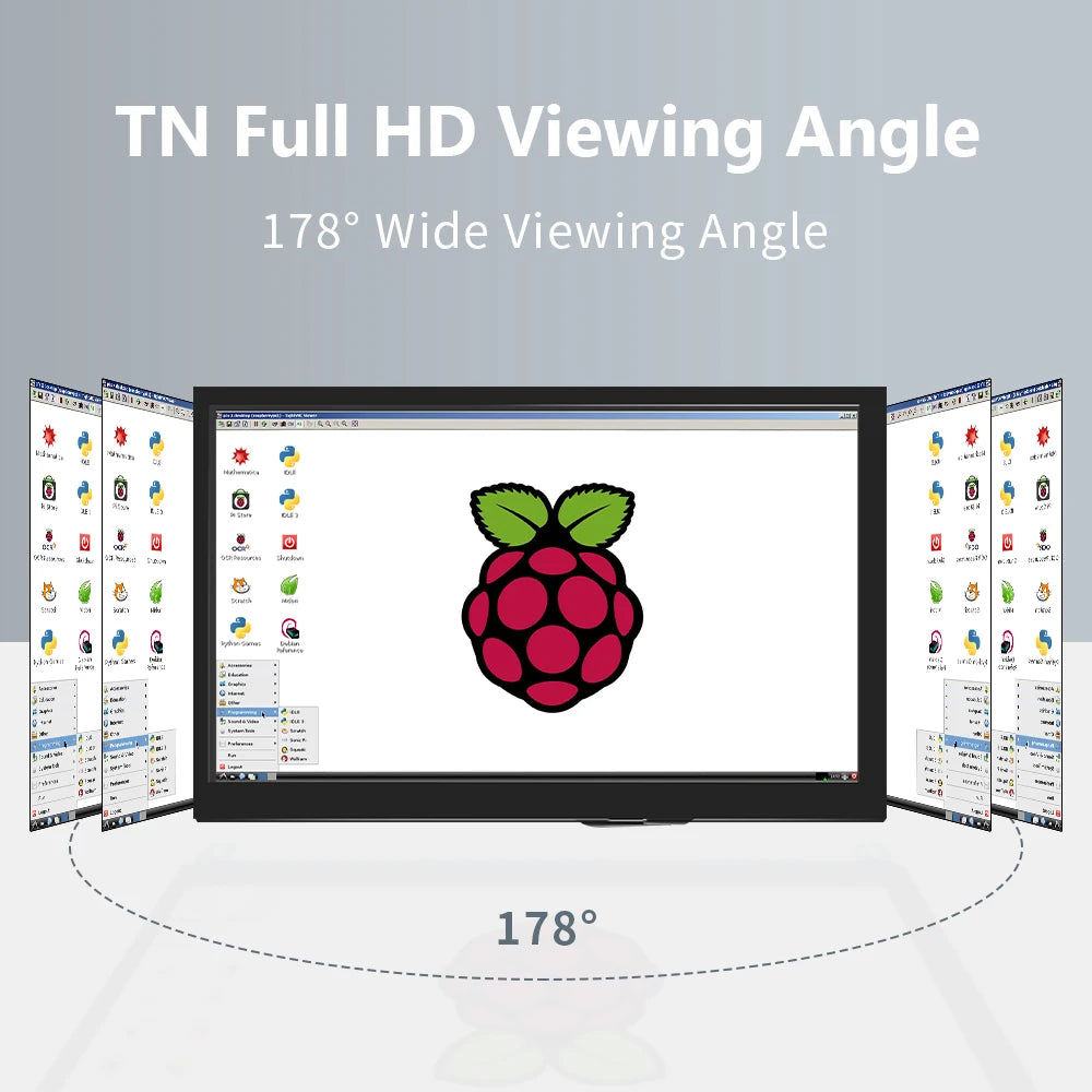 7 Inch IPS Touch Screen Monitor HDMI Compatible 1024x600 Portable Display with Case