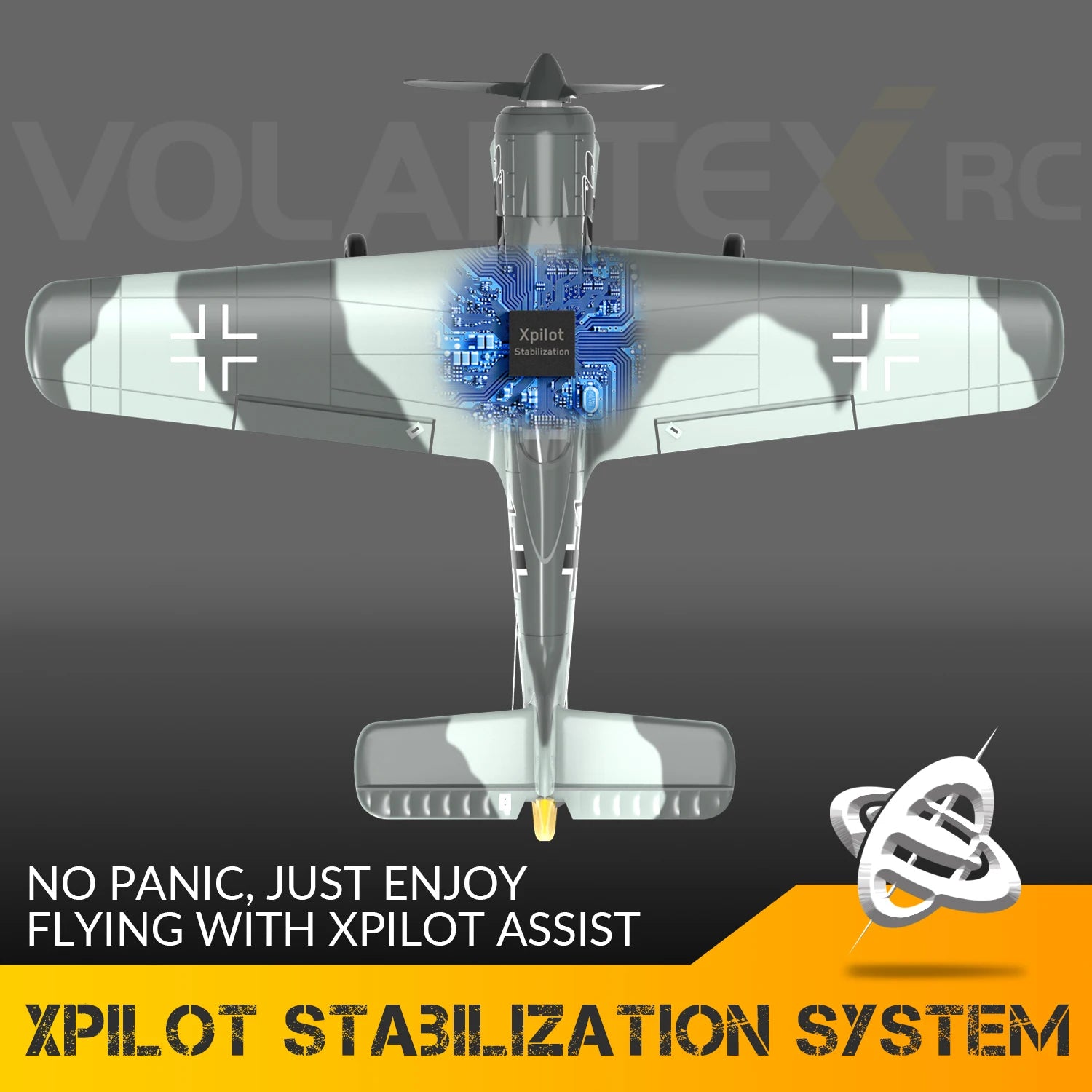 RC Airplane 4 Channel RC Plane with 6 Axis Stabilization and One Key Aerobatics