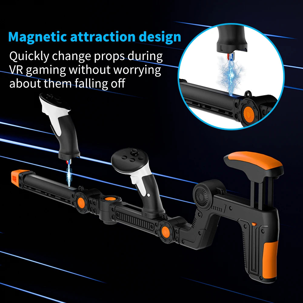 VR Controller Grip Stock Magnetic Gaming Accessory for Improved Handling and Support