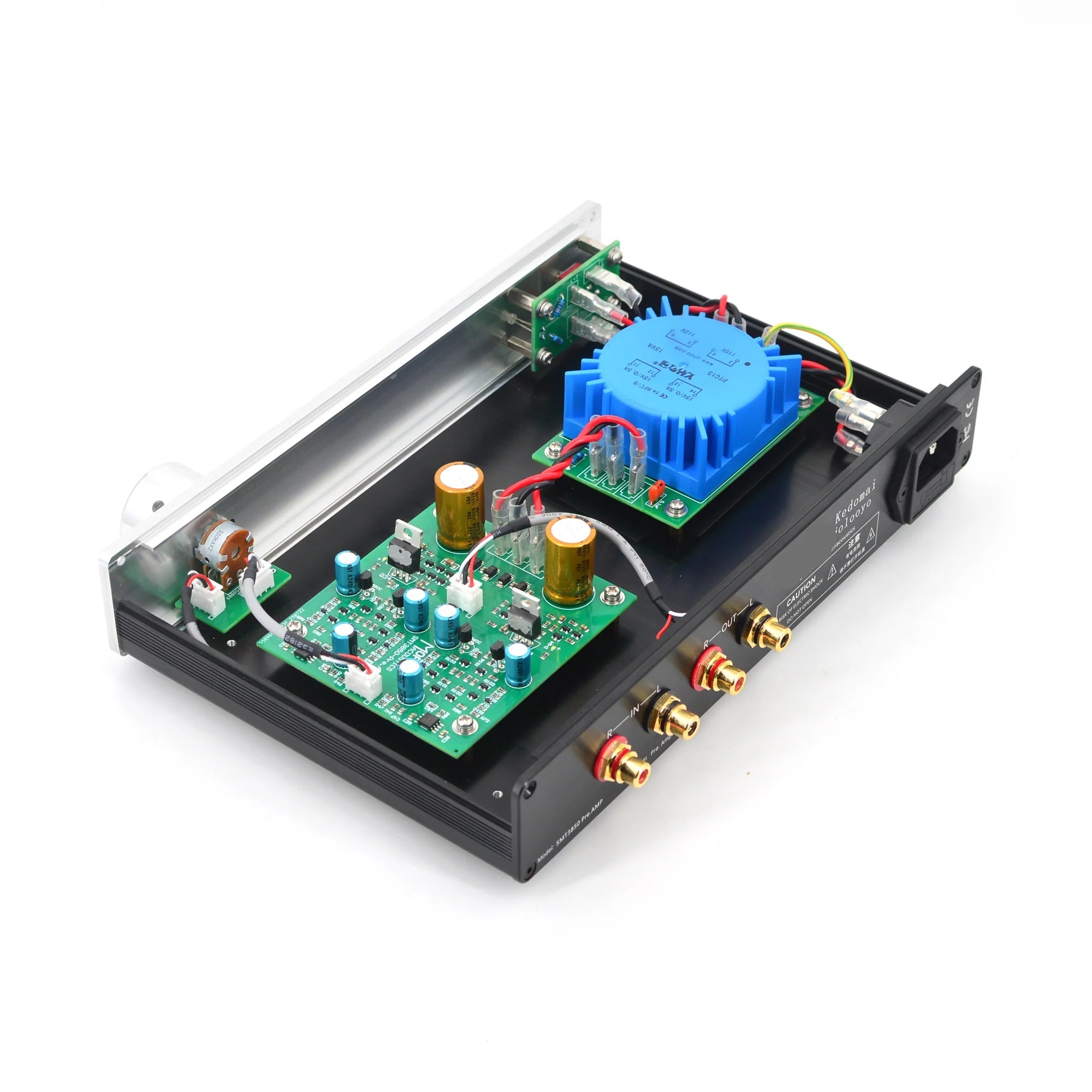 Stereo HiFi Preamplifier Audio Control Unit Low Distortion High Fidelity Sound Processor