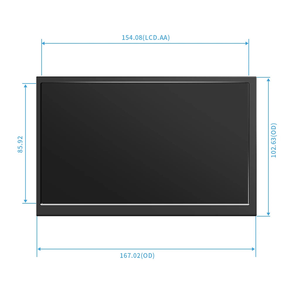 7 Inch IPS Touch Screen Monitor HDMI Compatible 1024x600 Portable Display with Case
