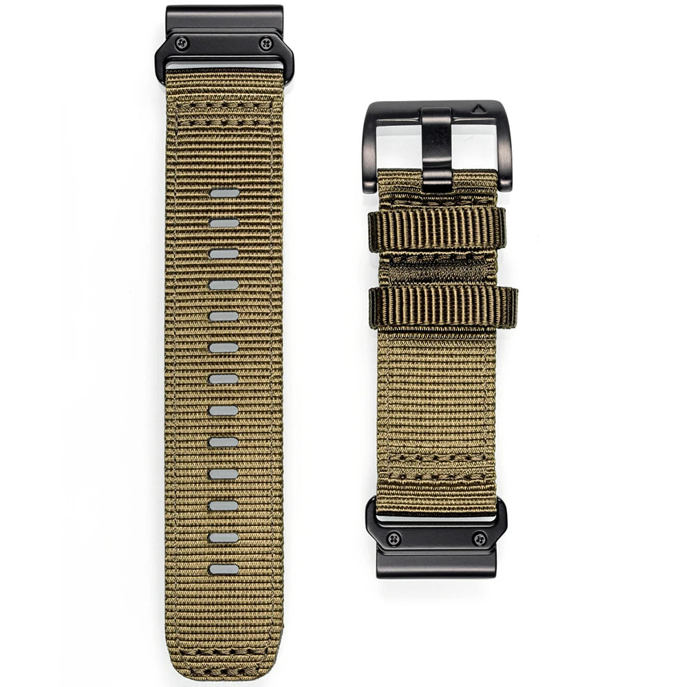 Quick Fit Nylon Watch Strap Compatible with Garmin Fenix Epix Tactix Adjustable Sports Band