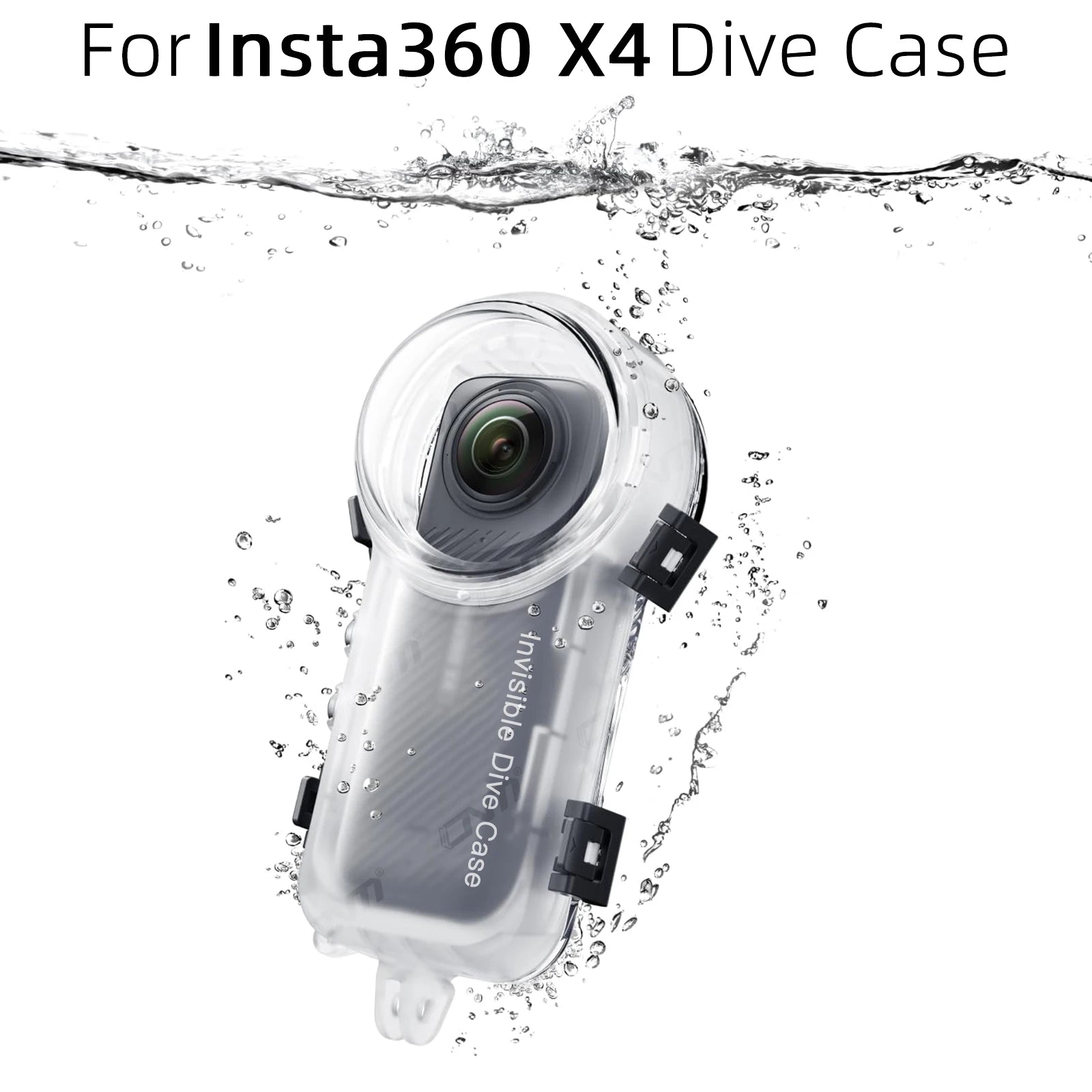 Waterproof Camera Dive Housing 50m Protective Case with Anti-Fog Pads and Mount Screw