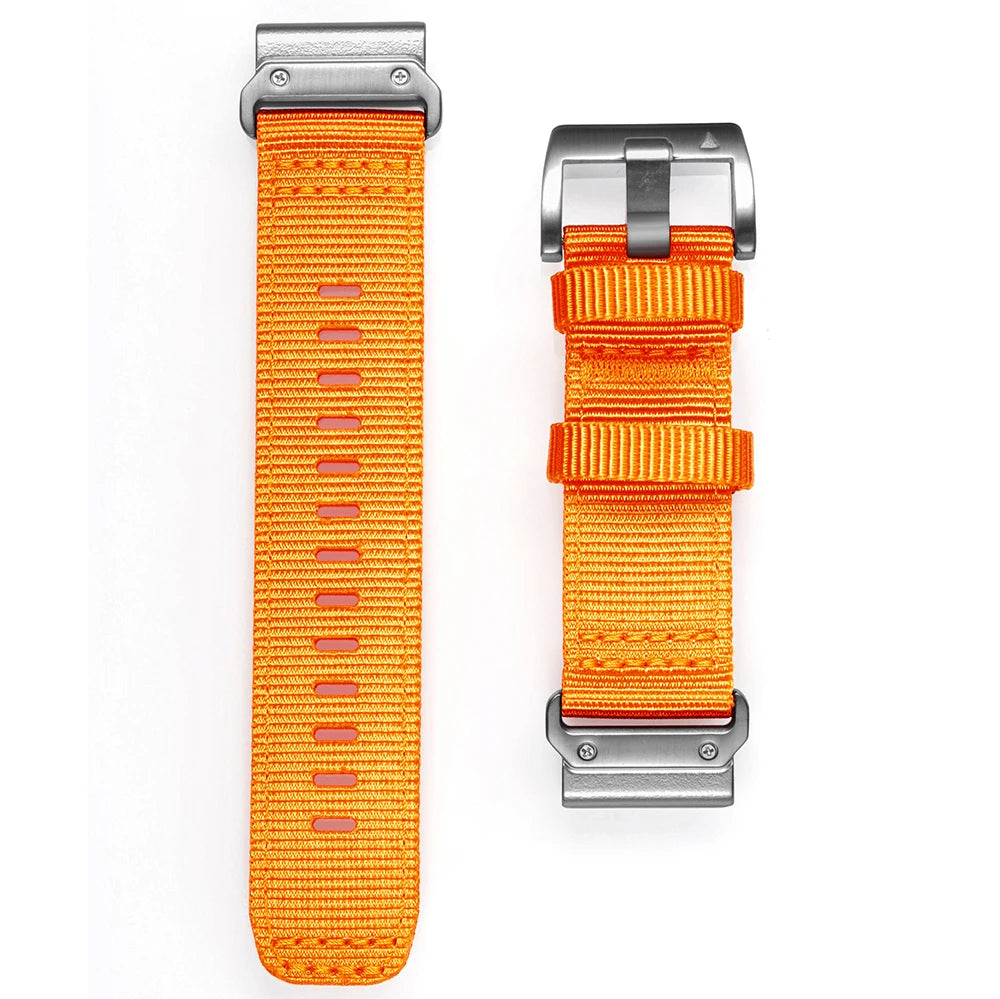 Quick Fit Nylon Watch Strap Compatible with Garmin Fenix Epix Tactix Adjustable Sports Band