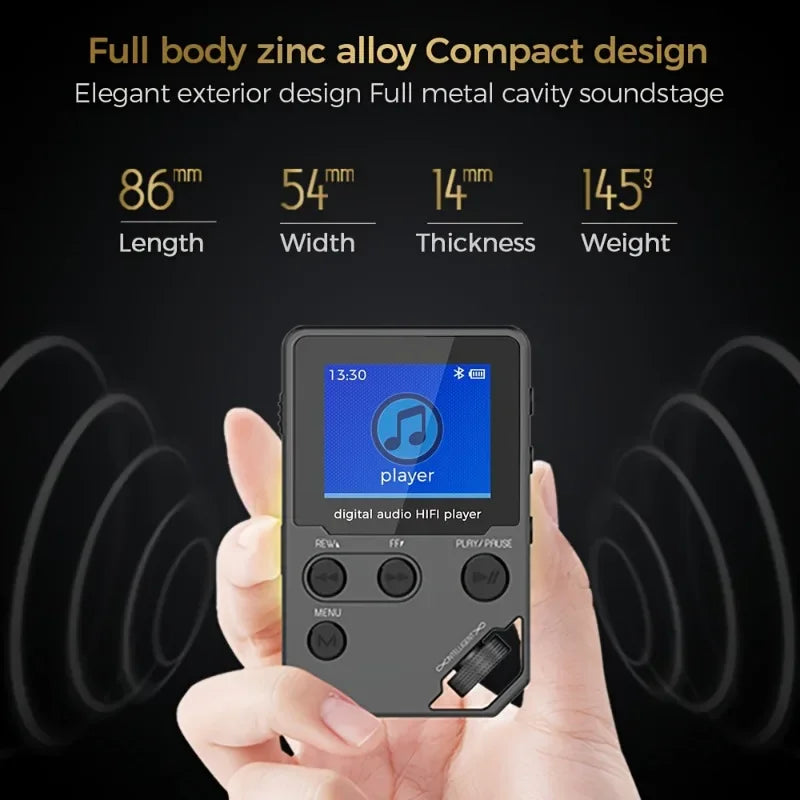 Portable Bluetooth MP3 Player 8GB with FM Radio Voice Recorder Rechargeable Music Player