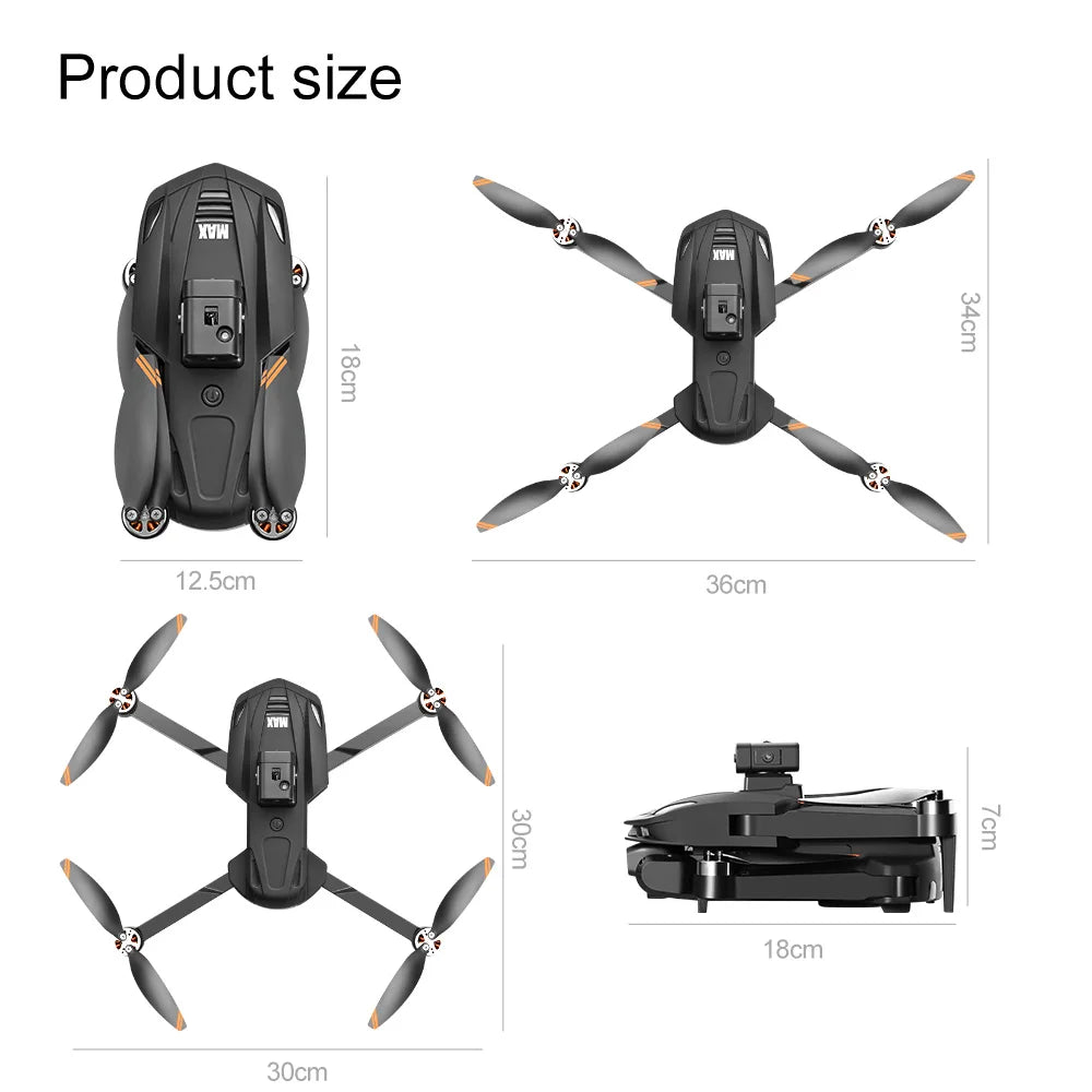Foldable GPS Drone with Camera Screen Remote Control FPV Quadcopter