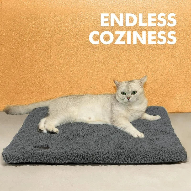 Gray Heat Reflective Pet Pad Non Electric Thermal Mat Anti Slip for Cats & Dogs