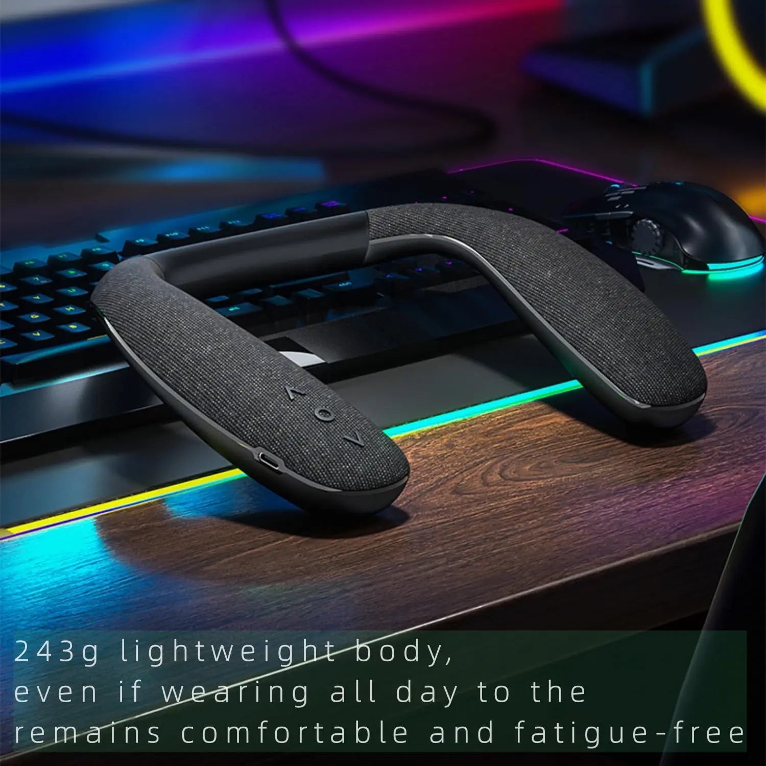 Portable Neckband Bluetooth Speaker Wearable 3D Stereo Sound for TV Gaming Home Office