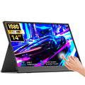14 Inch Full HD Portable Monitor 1920x1080 IPS Screen 60Hz with Speakers and Case