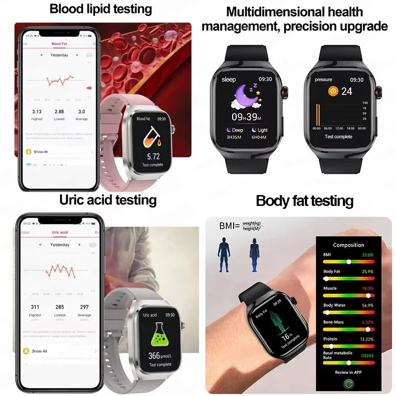 Smart Fitness Watch with AMOLED Display, Heart Rate Tracking, Bluetooth Call, Waterproof