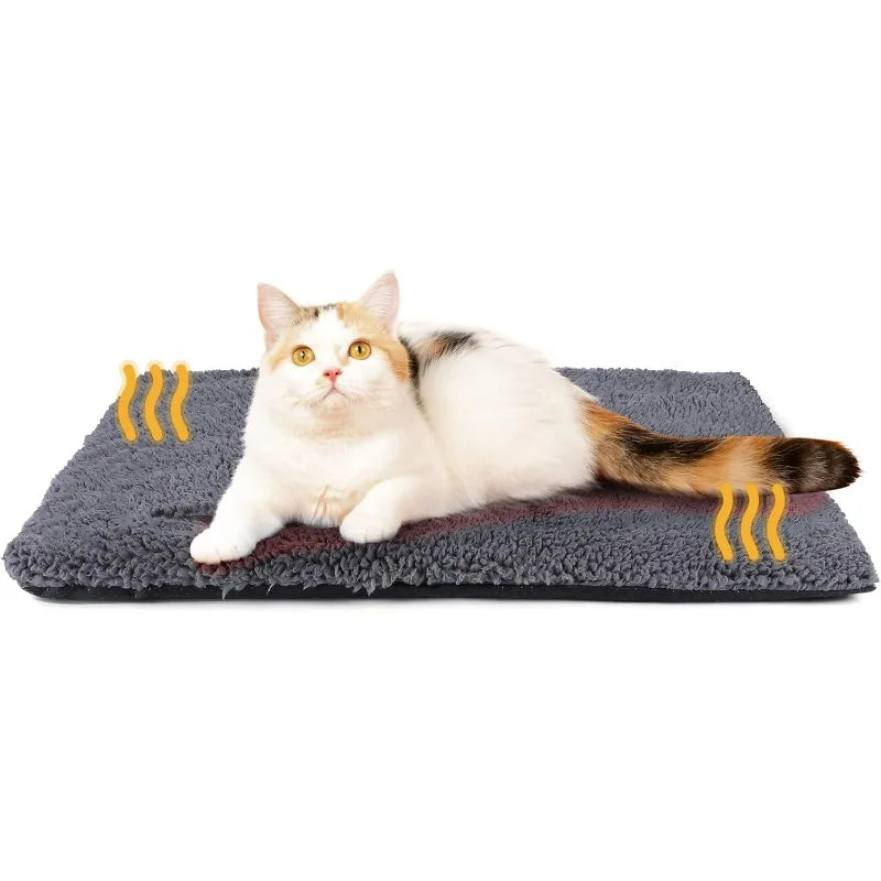 Gray Heat Reflective Pet Pad Non Electric Thermal Mat Anti Slip for Cats & Dogs