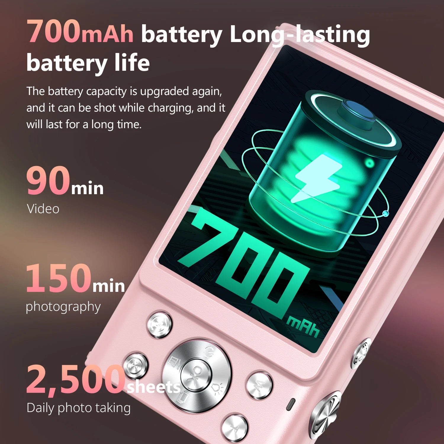 4K Digital Camera with Autofocus 16X Zoom and 2.8 Inch Screen for Photography and Video