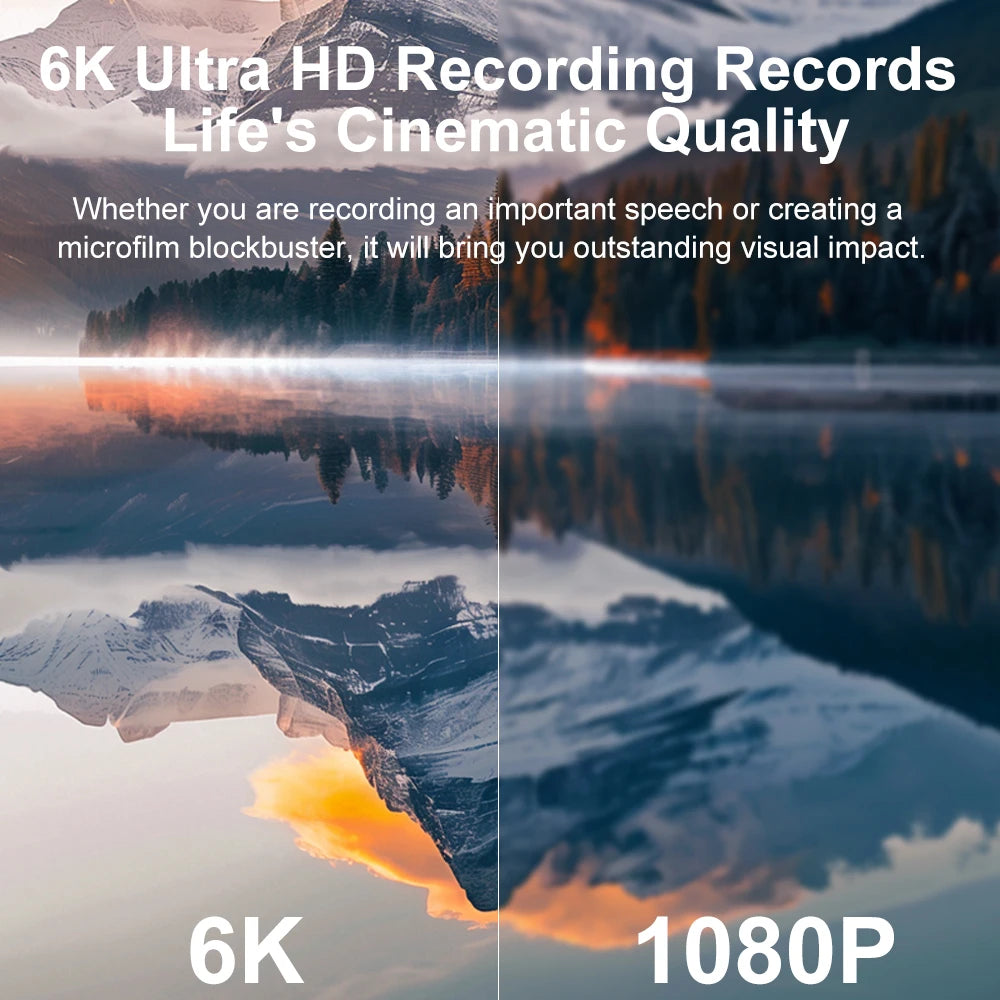 6K Digital Camera with 16X Zoom Flip Screen WiFi Autofocus Camera and 128GB Card